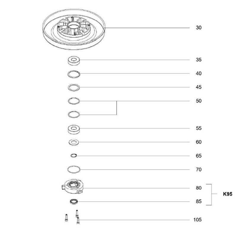 Fermeture à baïonnette avec bague d'étanchéité