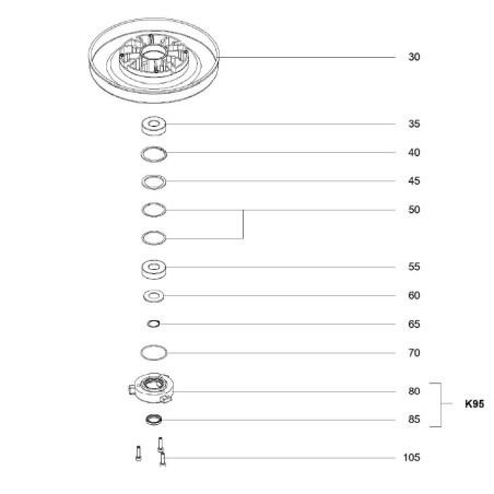 Fermeture à baïonnette avec bague d'étanchéité